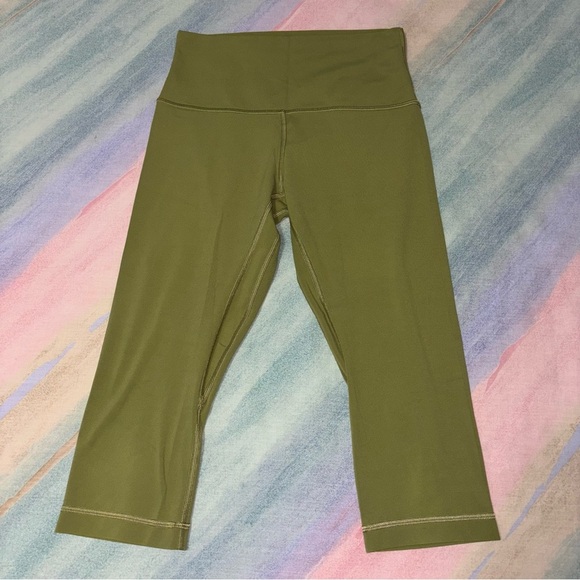Lululemon Align High-Rise Crop 17" Bronze Green size 6 nulu - Picture 3 of 6